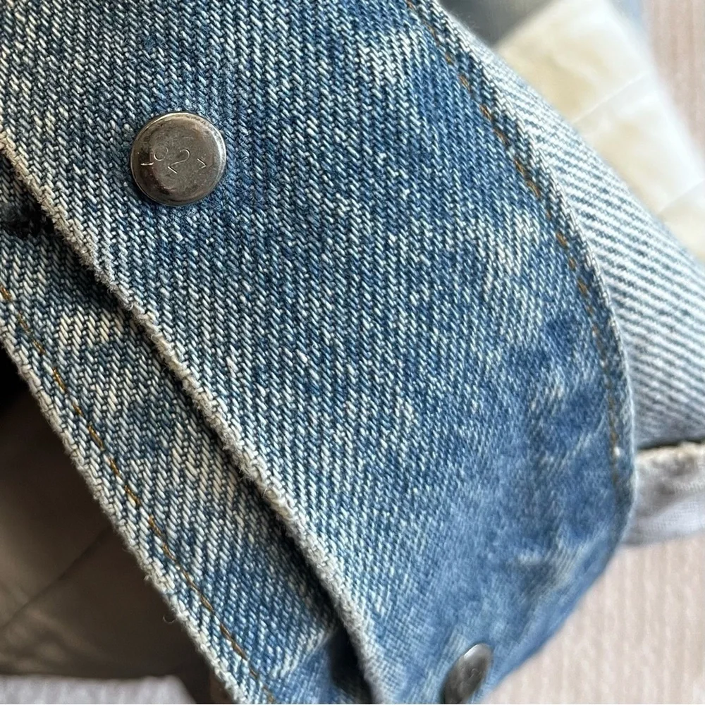 Vtg Levi's Blue Denim Type III Red Tab Trucker Chore Jacket